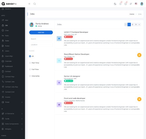 bootstrap admin template for crm