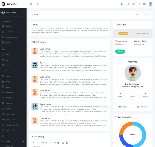 bootstrap admin template for crm